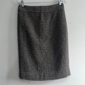 J.Crew Metallic Tweed Wool Pencil Skirt, Size 0